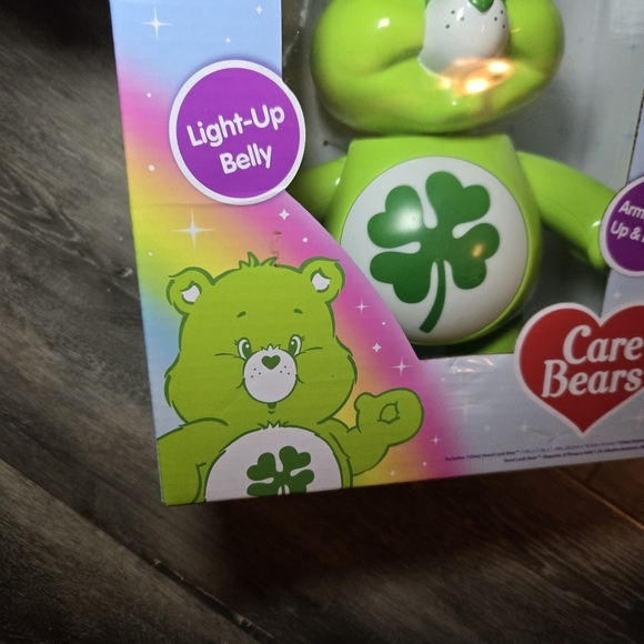 Care Bears‎ Light-Up Belly: (2023) GOOD LUCK BEAR 8" Figure! Arms… - Picture 3 of 7